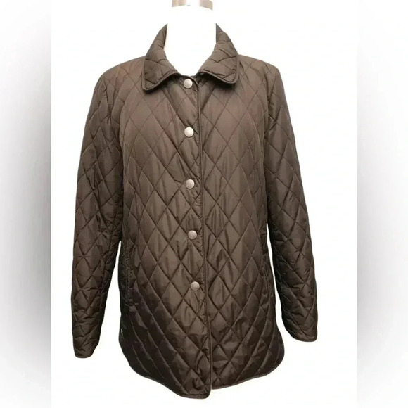 Coach Brown Diamond Quilted with Signature C Lining Jacket - Picture 2 of 12